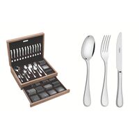 [66925223] CAJA DE MADERA CON CUBIERTOS EN ACERO INOXIDABLE 130 PIEZAS FIRENZE