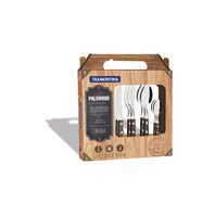 [21199905] JUEGO DE CUBIERTOS DE MESA PARA CHURRASCO 24 PIEZAS POLYWOOD