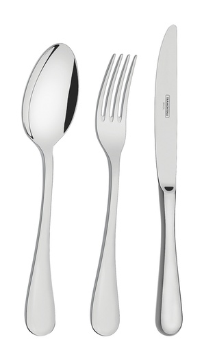 [66928003] JUEGO DE CUBIERTOS DE ACERO INOXIDABLE CON CUCHILLOS DE MESA 24 PZAS CLASSIC.