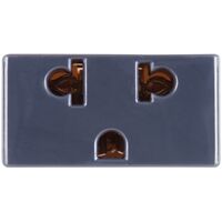 [57215028] MODULO TOMACORRIENTE 2P+T UNIVERSAL 10A-15A 250V GRAFITO