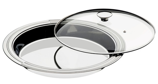 [61528394] FUENTE CIRCULAR Ø 39 CM. EN ACERO INOXIDABLE CON TAPA VIDRIO TEMPLADO CICLO