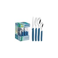 [23499024] JUEGO DE CUBIERTOS AZULES 24 PIEZAS CARMEL