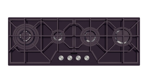 [94732144] PLACA DE COCCION SLIM GLASS FULL BLACK 4GG B100 SAFESTOP, DESIGN COLLECTION, EN VIDRIO TEMPLADO, 101,5X38 CM.