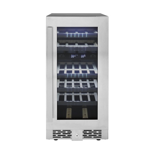 [94896001] VINOTECA EN ACERO INOX 38X82CM T-SMART 27G 220V