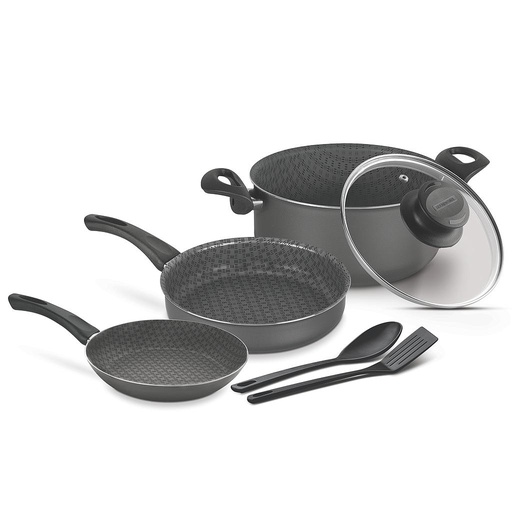 [20599390] JUEGO DE OLLAS ANTIADHERENTES 6 PIEZAS MILAN