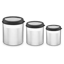 [64220623] JUEGO DE POTES EN ACERO INOXIDABLE 3 PIEZAS CUCINA