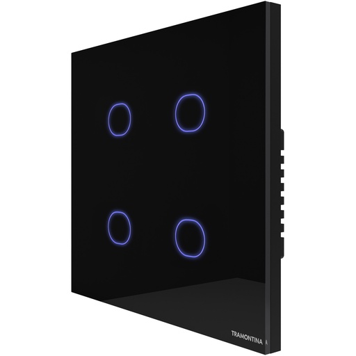 [57199250] INTERRUPTOR ONNE TOUCH SMART 4X4  NEGRO CON 4 CANALES