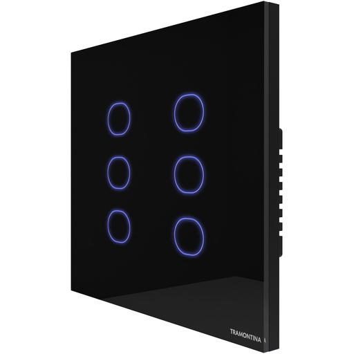 [57199251] INTERRUPTOR ONNE TOUCH SMART 4X4 NEGRO CON 6 CANALES