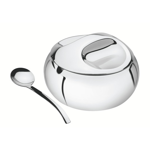 [64400510] AZUCARERO CON CUCHARA DE 1.1 LITROS EN ACERO INOXIDABLE SERVICE