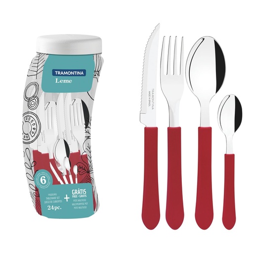 [23198731] JUEGO CUBIERTOS 24 PZAS LEME