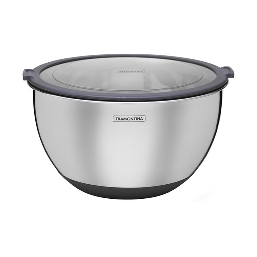 [61225500] CONTENEDOR REDONDO Ø24 CM. 5 L. EN ACERO INOX  CON TAPA CUCINA