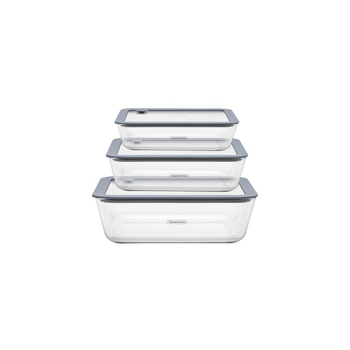 [64220770] JUEGO DE 3 CONTENEDORES DE VIDRIO CON TAPA CUCINA