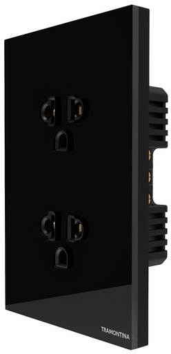 [57199061] TOMA DOBLE 2P+T UNIVERSAL 15A NEGRO