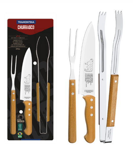 [22399097] JUEGO PARA CHURRASCO 3 PIEZAS