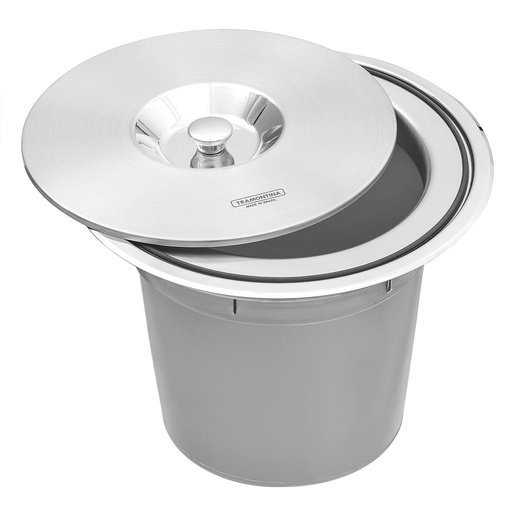 [94518000] BASURERO CLEAN ROUND 8 L, DE EMPOTRAR, EN ACERO INOX.