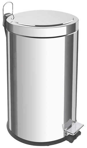 [94538112] BASURERO BRASIL 12 L, CON PEDAL, EN ACERO INOX.