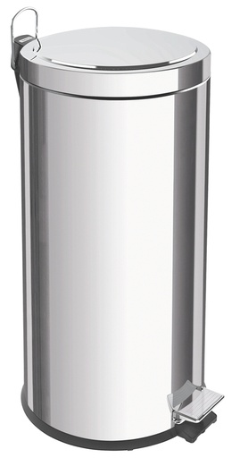 [94538130] BASURERO BRASIL 30 L, CON PEDAL, EN ACERO INOX.