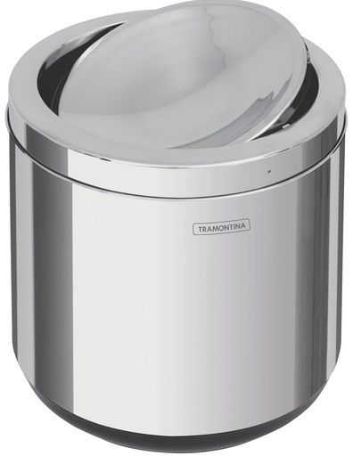 [94540022] BASURERO CAPSULA 10 L, TAPA DE VAIVEN, EN ACERO INOX.