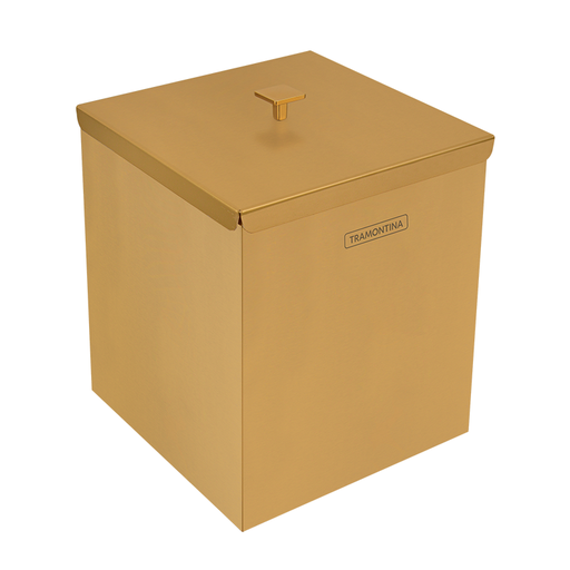 [94540061] BASURERO LUZ GOLD CUADRADO 4,5 L. EN ACERO INOXIDABLE