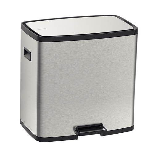 [94544430] BASURERO OCTOS 15 + 15 L., CON PEDAL, EN ACERO INOX.