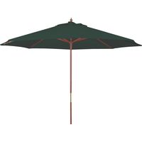 [14588081] SOMBRILLA PLEGABLE DE POLIESTER VERDE Ø2 M. CON ESTRUCTURA DE MADERA