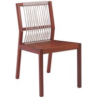 [14612371] SILLA DE MADERA CON RESPALDO DE CUERDA NAUTICA LANATI