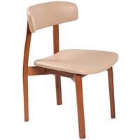 [14621081] SILLA CAIRE RITMO DE MADERA TAUARI CON TAPIZADO BEIGE