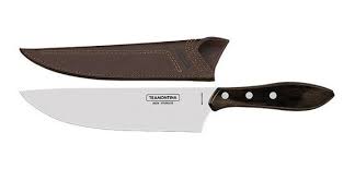 [21191098] CUCHILLO PARA CARNE 8" CON VAINA DE CUERO POLYWOOD