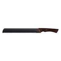 [22848110] CUCHILLO CON SIERRA 10" Y MANGO DE MADERA - CHURRASCO BLACK