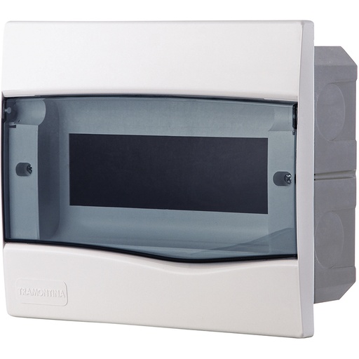 [56300002] CUADROS PARA DISTRIBUICION DE EMPOTRAR CON TAPA TRASPARENTE - CAPACIDAD 9 DIN / 6 NEMA