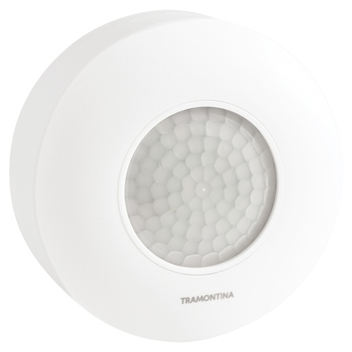 [57100101] SENSOR DE PRESENCIA SOBREPONER DE TECHO 360° BIVOLT CON FOTOCELULA BLANCO