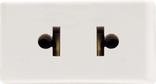 [57115029] MODULO TOMACORRIENTE 2P UNIVERSAL 10A-15A 250V BLANCO