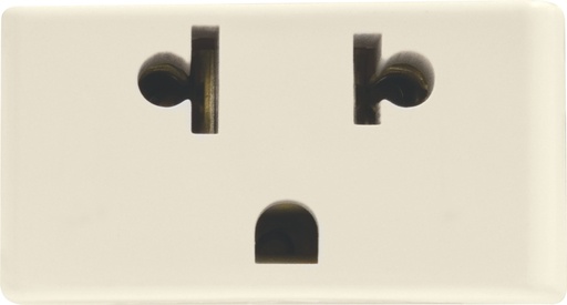 [57119028] MODULO TOMACORRIENTE 2P+T UNIVERSAL 10A-15A 250V BEIGE
