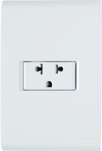 [57170011] CONJUNTO ARMADO TOMACORRIENTE 2P+T UNIVERSAL 10A-15A 250V BLANCO LIZ