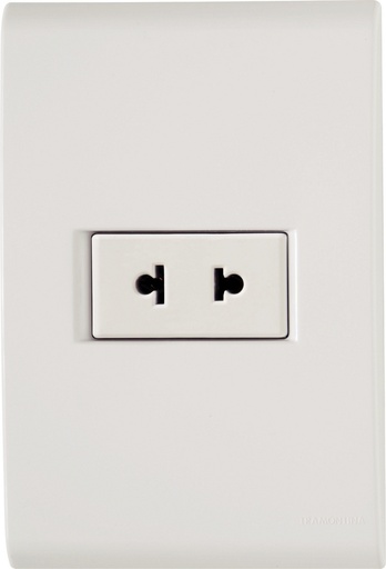 [57170014] CONJUNTO ARMADO TOMACORRIENTE 2P UNIVERSAL 10A-15A 250V BLANCO LIZ
