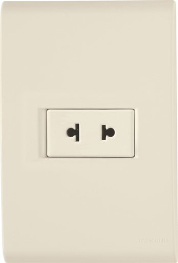[57171014] CONJUNTO ARMADO TOMACORRIENTE 2P UNIVERSAL 10A-15A 250V BEIGE LIZ