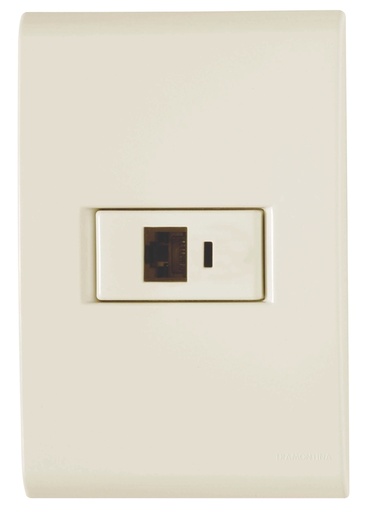 [57171022] CONJUNTO ARMADO TOMA RJ 45 (CAT. 6) INTERNET BEIGE LIZ