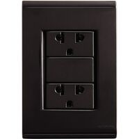 [57173042] 2X TOMACORRIENTE 2P+T UNIV.1516A, LIZ GRAFITO