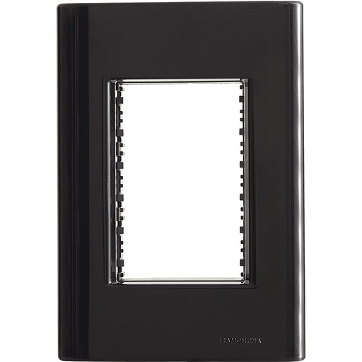 [57200049] TAPA 3 PUESTOS 4X2 GIZ NEGRO