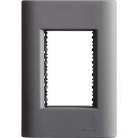 [57200066] TAPA 3 PUESTES 4X2 GIZ TITANIO SOFT TOUCH