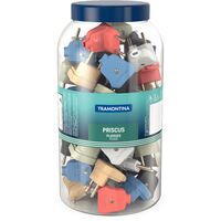 [57420905] TRIANGULAR PLUG 2P 10A 250V~ EMB. POTE GRANDE CON 6 COLORES