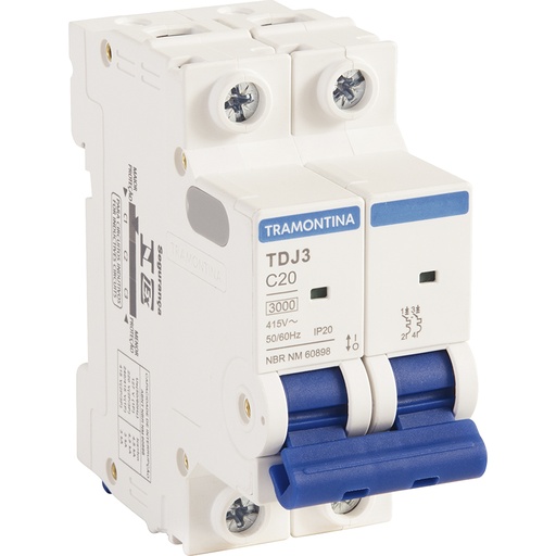 [58012106] TERMOMAGNETICO TDJ3-2C20 2P 20A 3KA