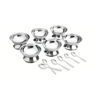 [64400710] JUEGO PARA POSTRE EN ACERO INOXIDABLE 12 PIEZAS SERVICE